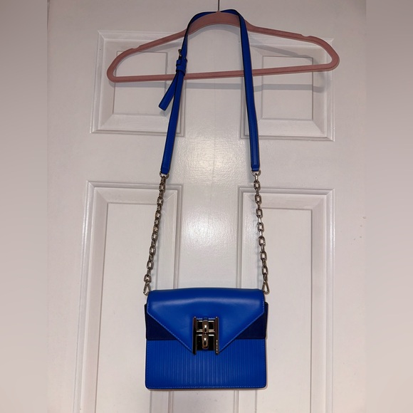 🌟 Henrí Bendel Plaza Colorblock Crossbody – Victoria Blue / Eclipse – New🌟 - Picture 3 of 15